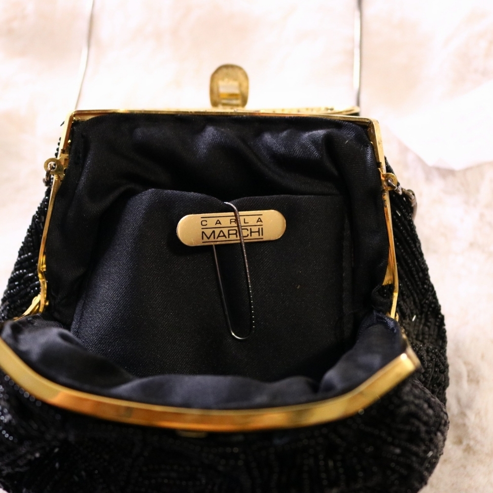FREE SHIPPING Elegant Carla Marchi La Regale Evening Bag, 1960 'S Vintage - Picture 4 of 6